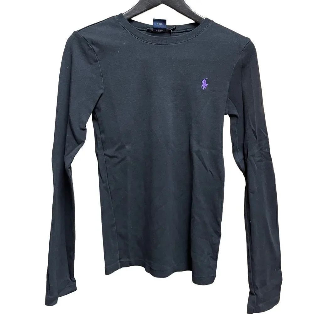 🌟70% OFF🌟Ralph Lauren Logo Black Long Sleeve Top